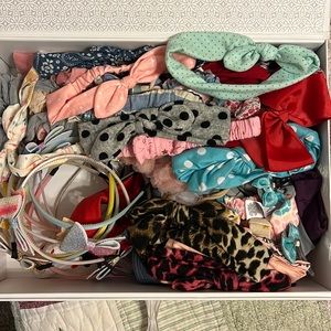 Box of baby girl bows